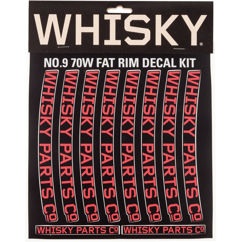 WHISKY 70w Rim Decal Kit for 2 Rims Red