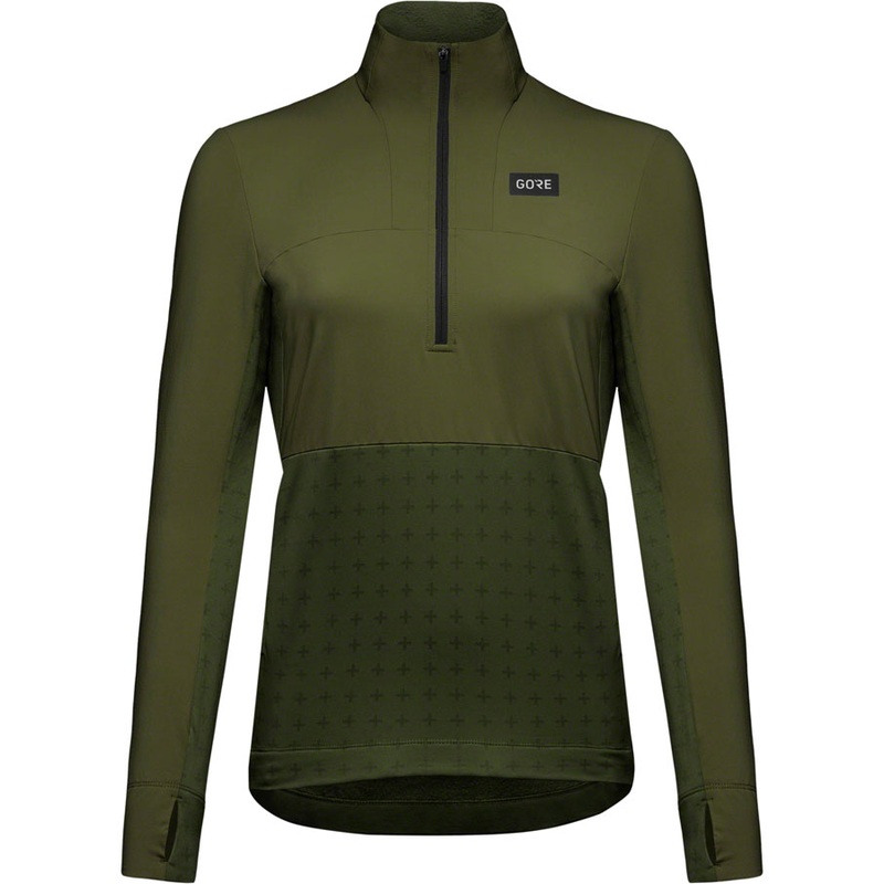GORE Trail KPR Hybrid 1/2-Zip Jersey – Utility Green Womens Large