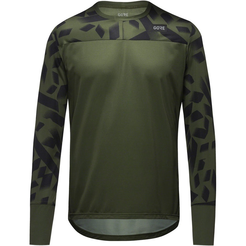 Gorewear Trail KPR Daily Long Sleeve Jersey – Utility Green/BLK Mens Small