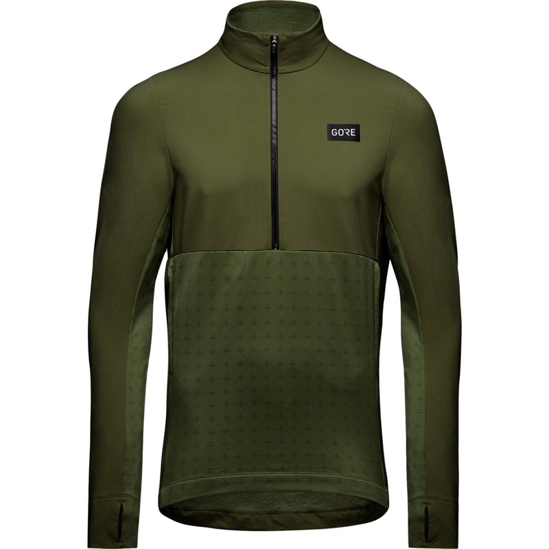 Gorewear Trail KPR Hybrid 1/2-Zip Jersey – Utility Green Mens Small