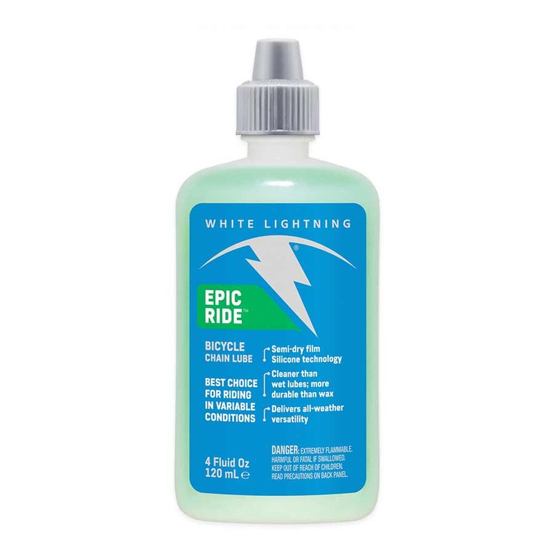 White Lightning Epic Ride Bike Chain Lube – 4 fl oz Drip