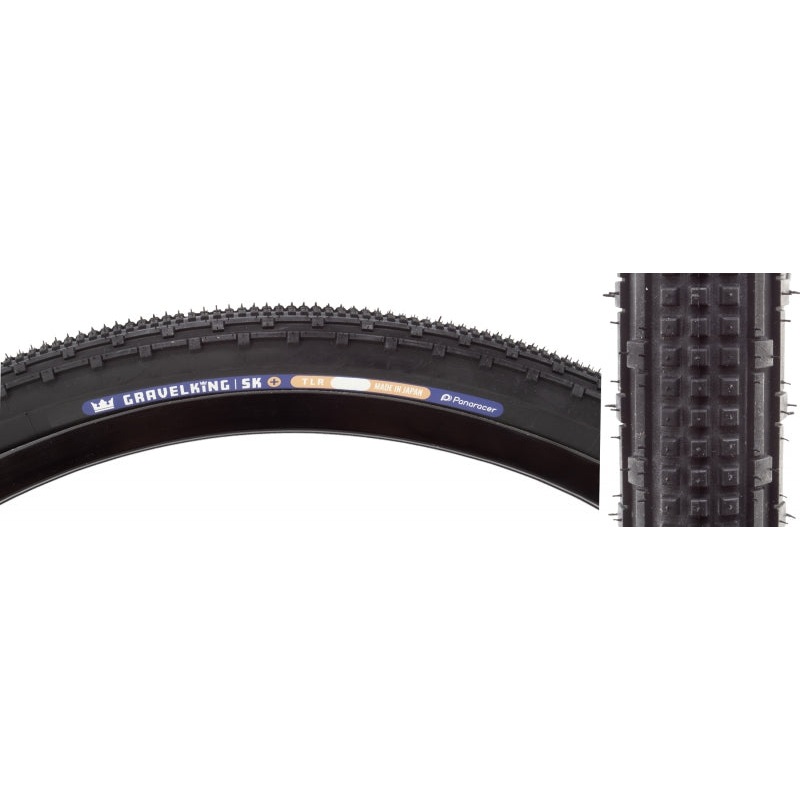 Panaracer GravelKing SK Plus Tire – 700 x 45 Tubeless Folding Black