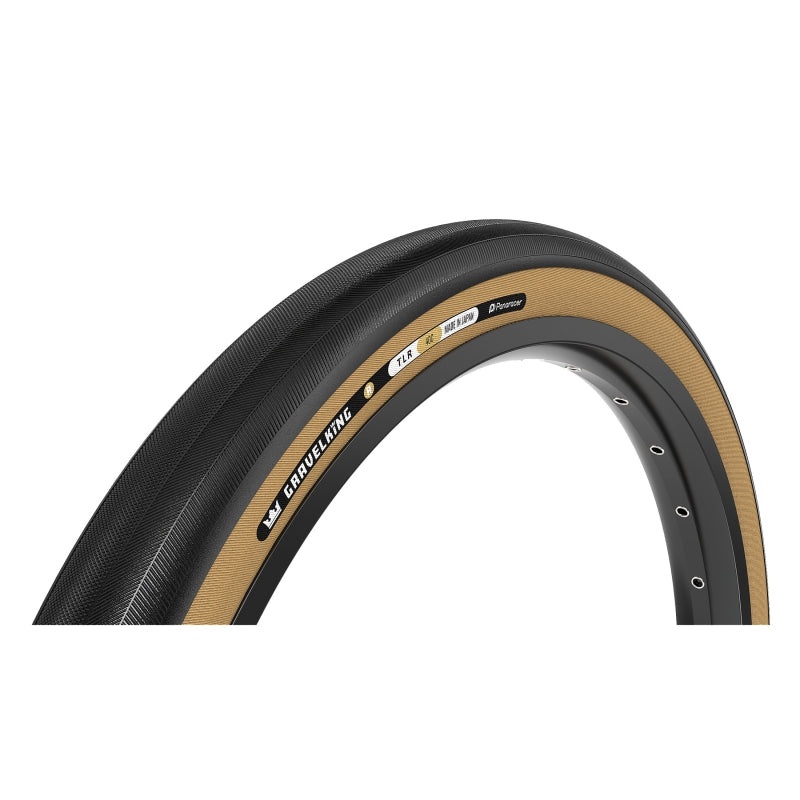 Panaracer GravelKing Slick R Tire – 700 x 30 Tubeless Folding Black/Amber