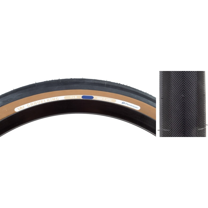 Panaracer GravelKing Slick Tire – 700 x 30 Tubeless Folding Black/Brown