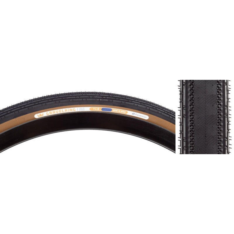 Panaracer GravelKing SS Tire – 650b x 38 / 27.5 x 1.50 Tubeless Folding BLK/Brown