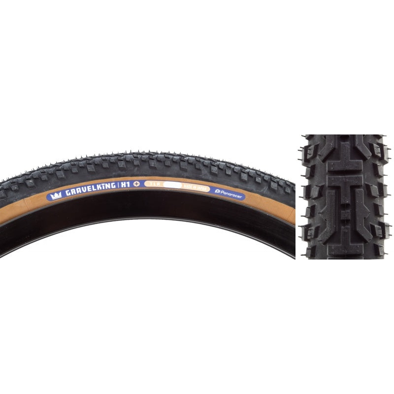Panaracer GravelKing X1 Plus Tire – 700 x 40 Tubeless Folding Black/Brown