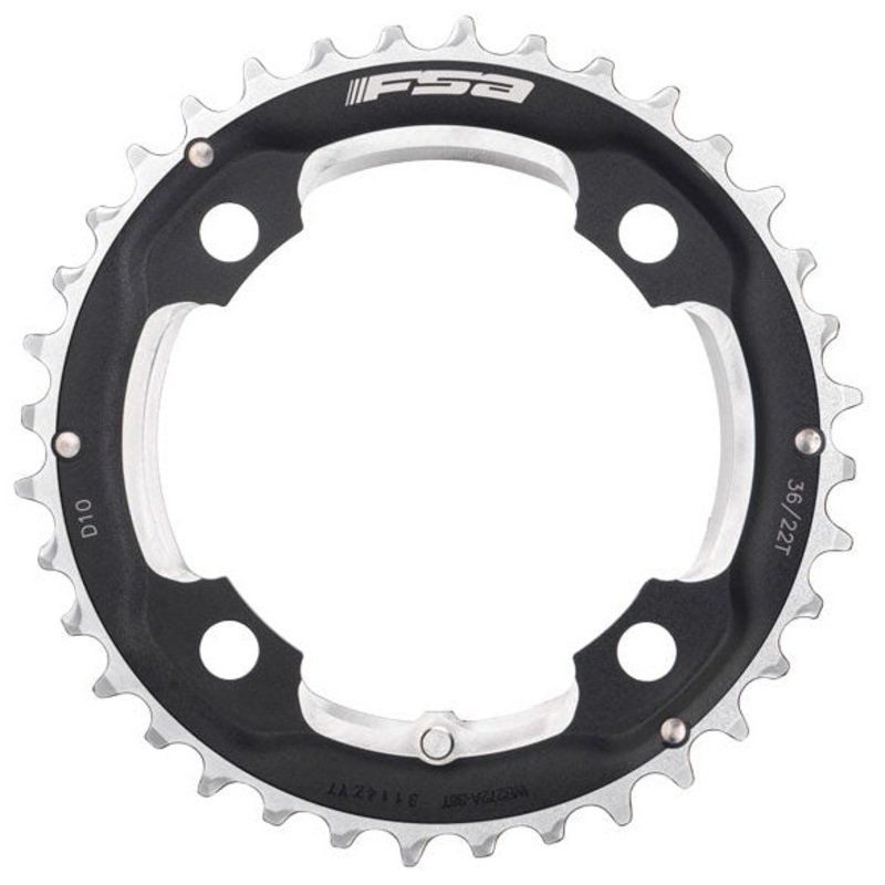 Full Speed Ahead MTB Pro Double Chainring – 36t 104 BCD 4-Bolt Aluminum M11 BLK