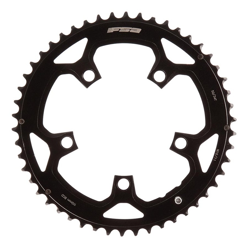 Full Speed Ahead Pro Road Chainring – 50t 110 BCD Aluminum N11 Black