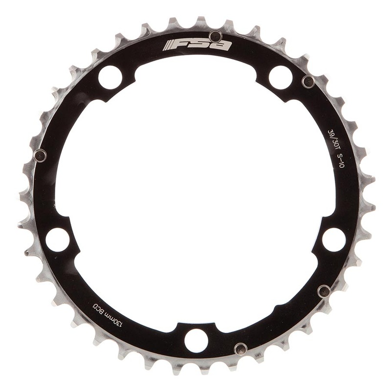 Full Speed Ahead Pro Road Triple Chainring – 39t 130 BCD Aluminum S-10 Black