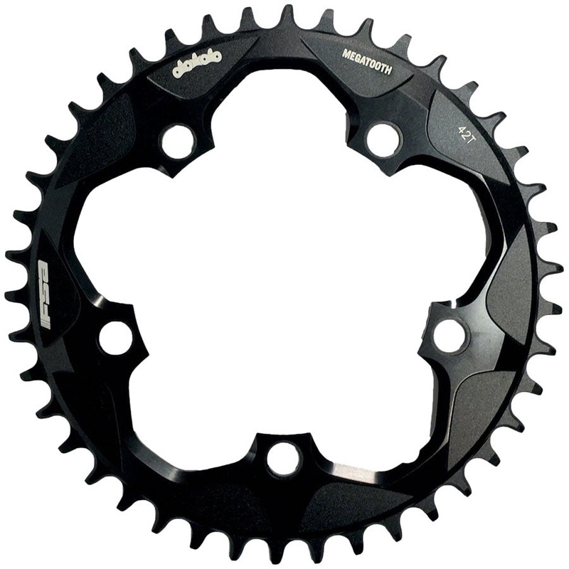 Full Speed Ahead Super Road Megatooth Chainring – 36t 110mm BCD 5-Bolt Aluminum For 1×11-Speed BLK