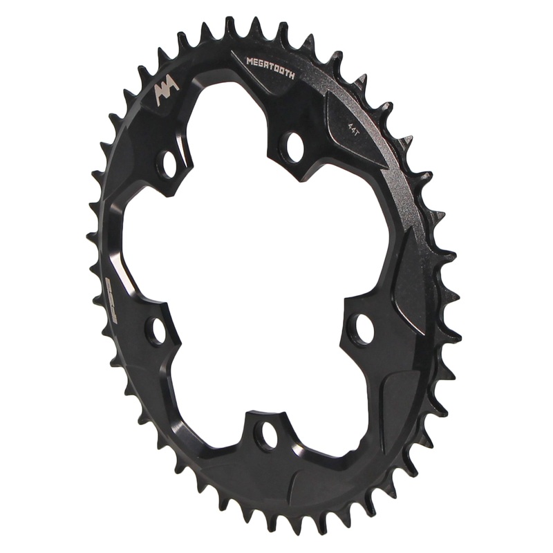 Full Speed Ahead Super Road Megatooth Chainring – 44t 110mm BCD 5-Bolt Aluminum For 1×11-Speed BLK
