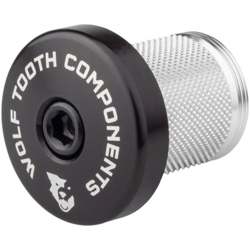Wolf Tooth Compression Plug with Integrated Spacer Stem Cap Black