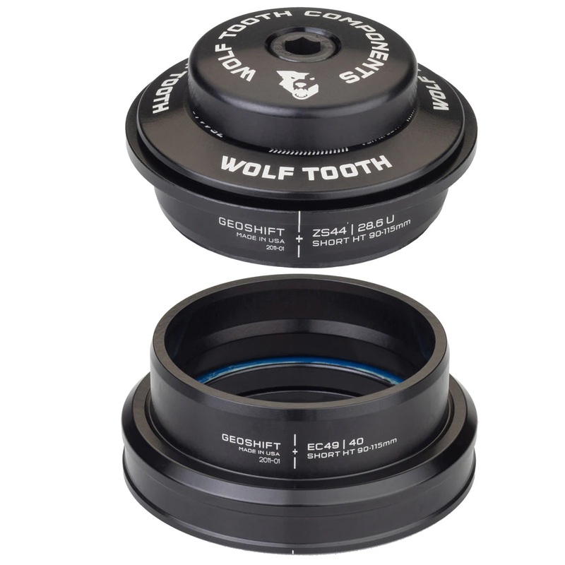 Wolf Tooth GeoShift Performance Angle Headset – 1 Deg Short ZS44/EC49 Black