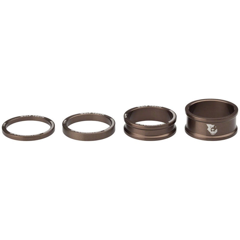 Wolf Tooth Precision Headset Spacers – 3/5/10/15mm Espresso