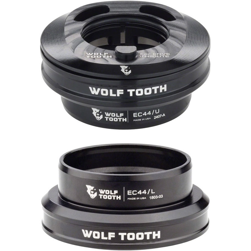 Wolf Tooth Premium Internal Headset – EC44 Upper / EC44 Lower For Enve In-Route System Only BLK
