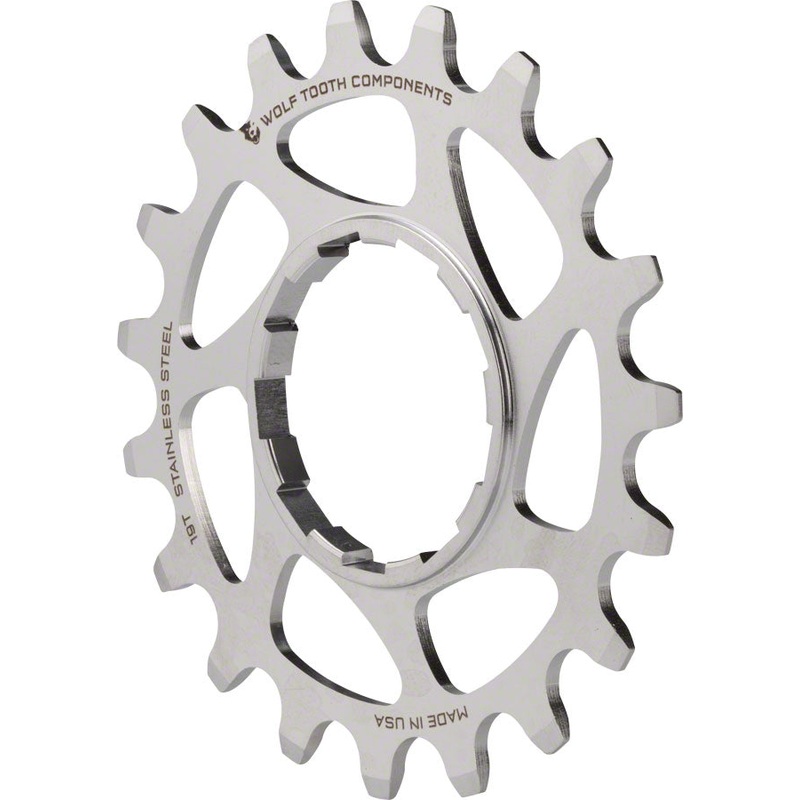 Wolf Tooth Single Speed Stainless Steel Cog – 19t Compatible 3/32″ Chains