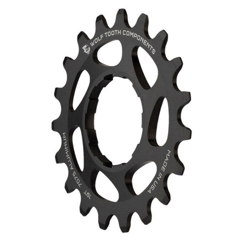 Wolf Tooth Single Speed Aluminum Cog – 18t Compatible 3/32″ Chains BLK
