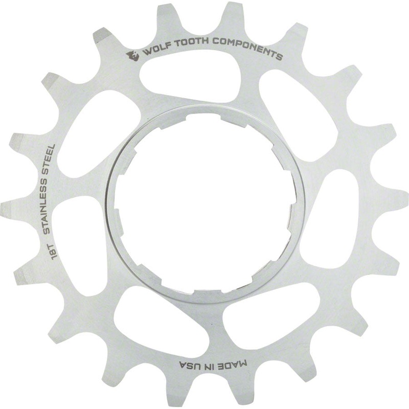 Wolf Tooth Single Speed Stainless Steel Cog – 20t Compatible 3/32″ Chains