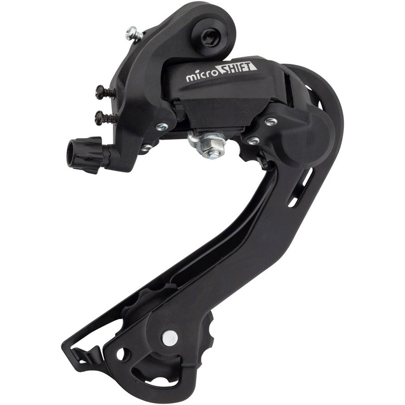 microSHIFT M21 Rear Derailleur – 67 Speed Long Cage Black