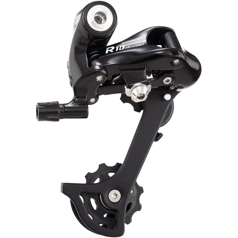 microSHIFT R10 Rear Derailleur – 10-Speed Medium Cage Shimano Road Compatible BLK