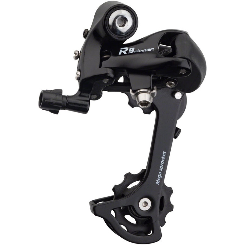 microSHIFT R9 Rear Derailleur – 910 Speed Medium Cage Black