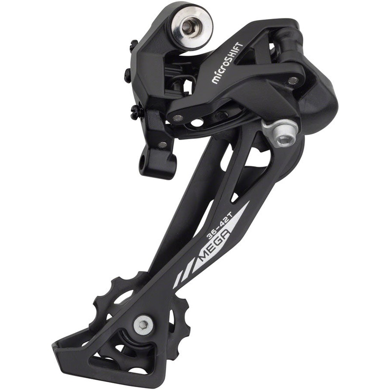 microSHIFT XLE Rear Derailleur – 10 Speed Long Cage Black