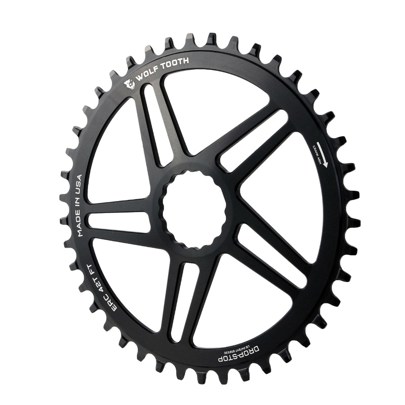Wolf Tooth Direct Mount Chainring – 42t RaceFace/Easton CINCH Direct Mount Drop-Stop 10/11/12-Speed Eagle Flattop Compatible BLK