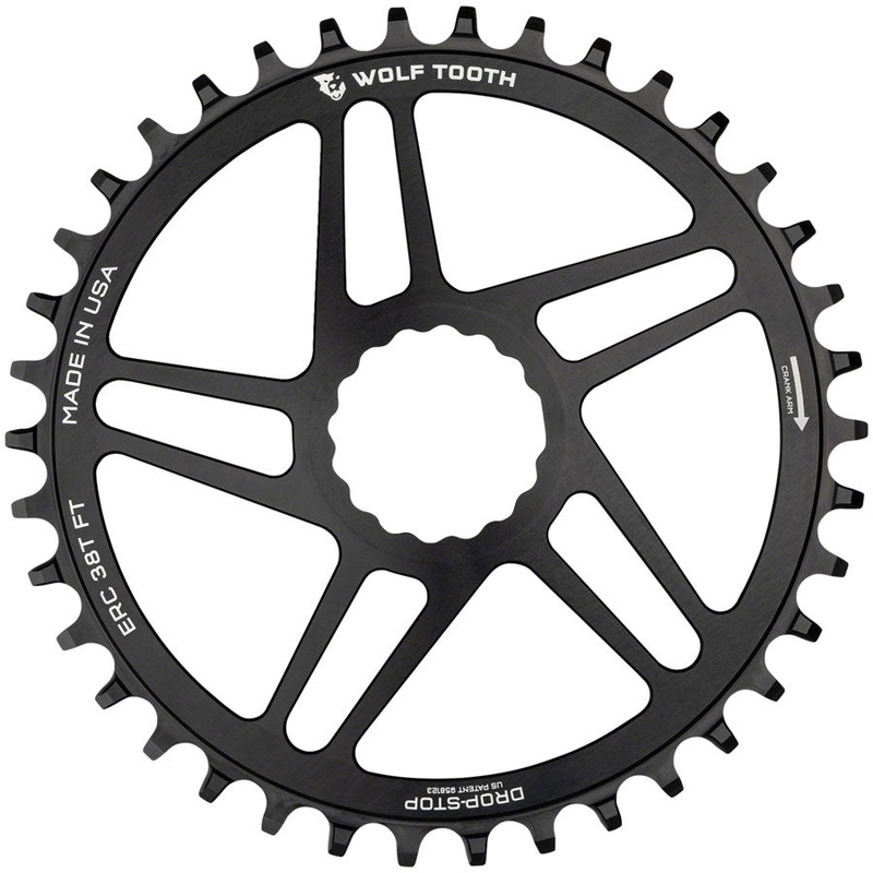 Wolf Tooth Direct Mount Chainring – 50t RaceFace/Easton CINCH Direct Mount Drop-Stop 10/11/12-Speed Eagle Flattop Compatible BLK