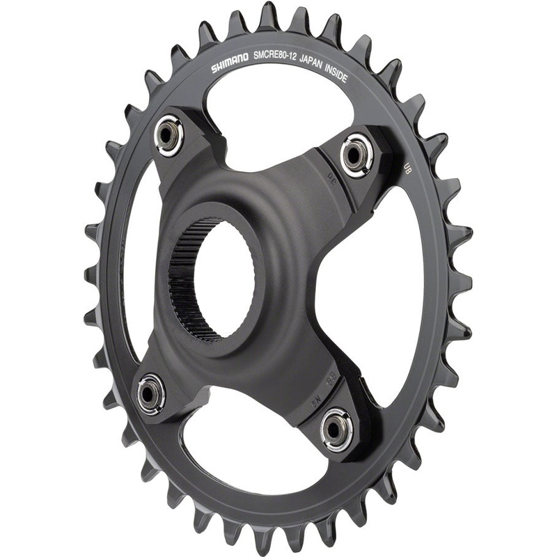 Shimano STEPS SM-CRE80-12-B Chainring – 36T Without Chainguard 55mm Chainline BLK