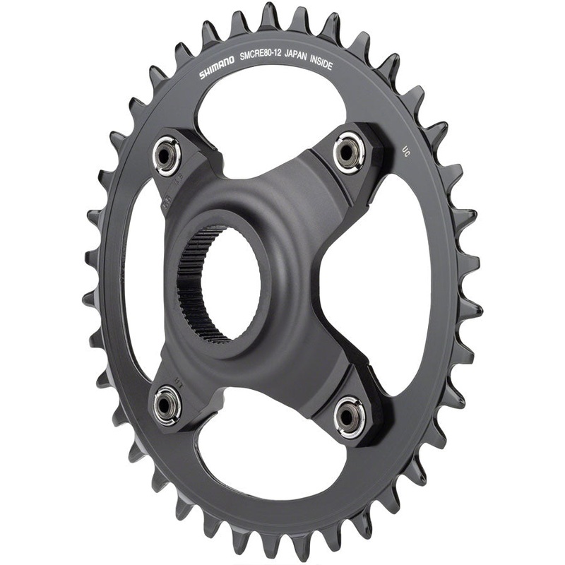 Shimano STEPS SM-CRE80-12-B Chainring – 38T Without Chainguard 55mm Chainline BLK