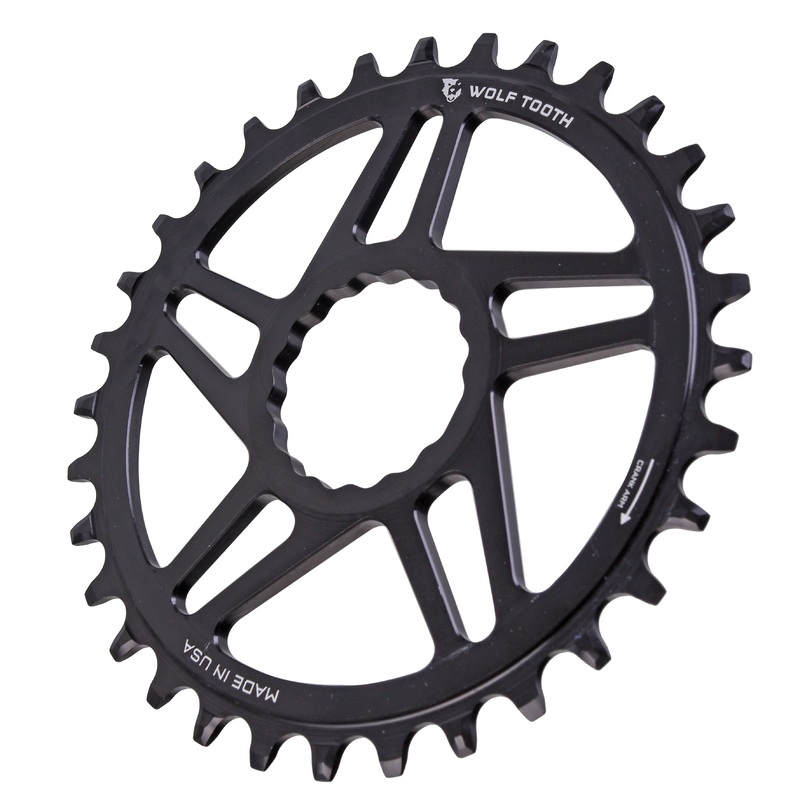 Wolf Tooth Direct Mount Chainring – 32t RaceFace/Easton CINCH Direct Mount Boost 3mm Offset Requires 12-Speed Hyperglide+ Chain BLK