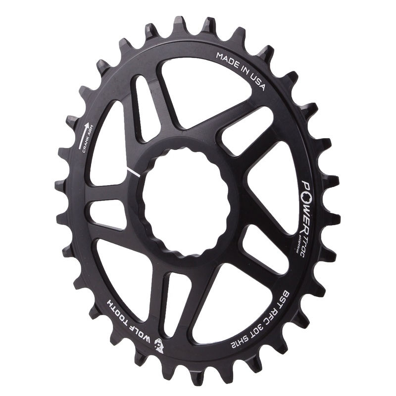 Wolf Tooth Elliptical Direct Mount Chainring – 30t RaceFace CINCH Boost Drop-Stop ST Shimano 12 Speed HG+ BLK