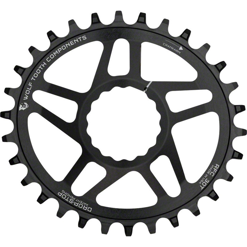 Wolf Tooth Elliptical Direct Mount Chainring – 34t RaceFace/Easton CINCH Direct Mount Drop-Stop A For Boost Cranks 3mm Offset BLK
