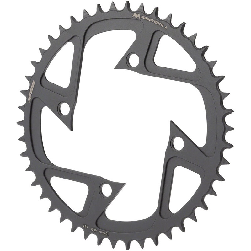 Full Speed Ahead Ebike MegaTooth Chainring Bosch Gen 4 – 46t 104 BCD 4-Bolt Aluminum BLK