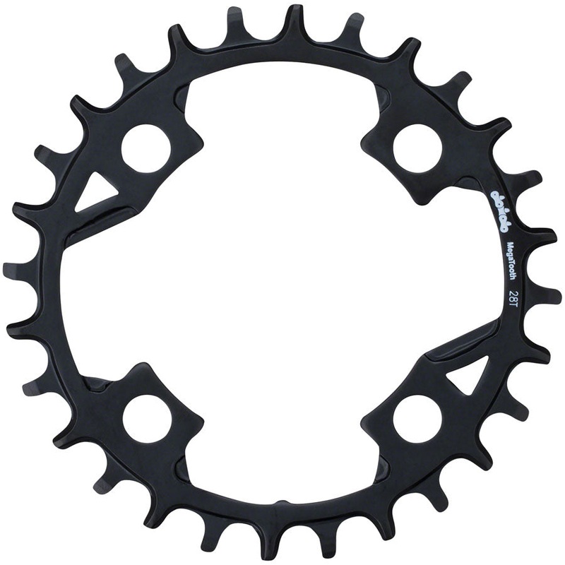 Full Speed Ahead Gamma Pro Mega Tooth Chainring – 28t 82 BCD Aluminum 1 x 11 BLK