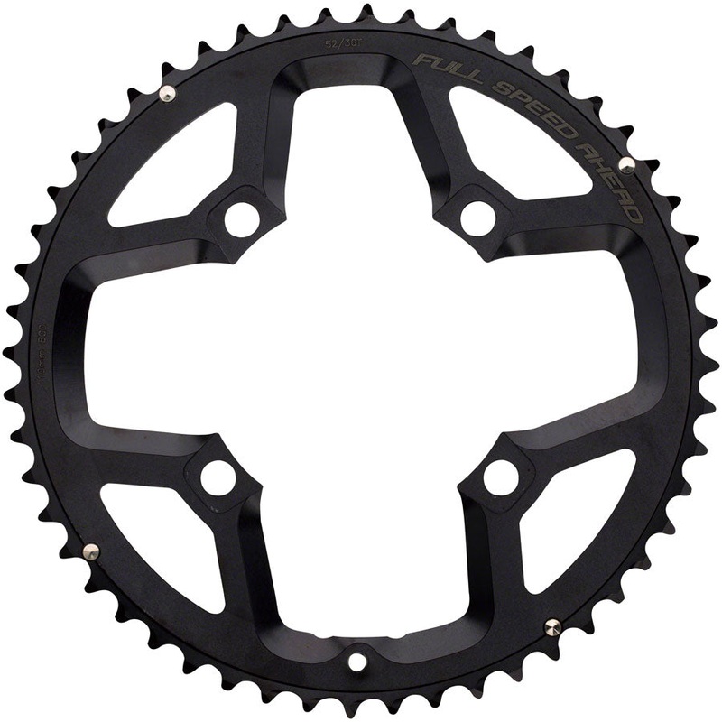 Full Speed Ahead Gossamer ABS Chainring – 52t 110 Full Speed Ahead ABS BCD 4-Bolt Aluminum N10/N11 BLK
