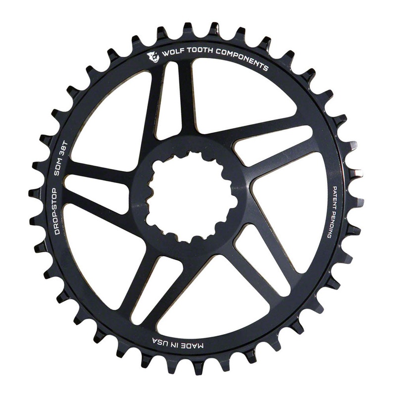 Wolf Tooth Direct Mount Chainring – 40t SRAM Direct Mount For SRAM 3-Bolt 6mm Offset Drop-Stop B Flattop Compatible BLK