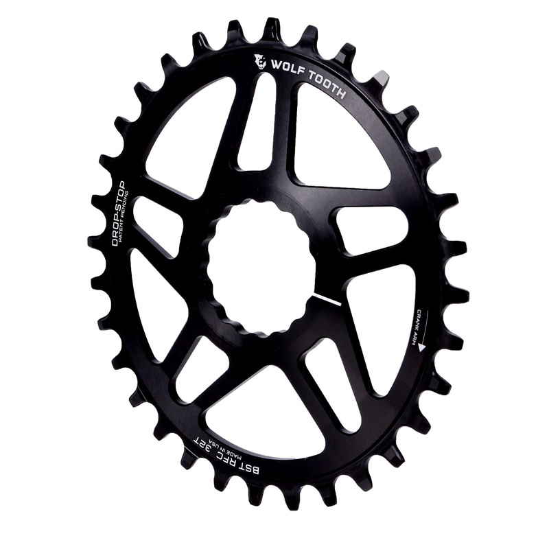 Wolf Tooth Elliptical Direct Mount Chainring – 32t RaceFace/Easton CINCH Direct Mount Drop-Stop A For Boost Cranks 3mm Offset BLK