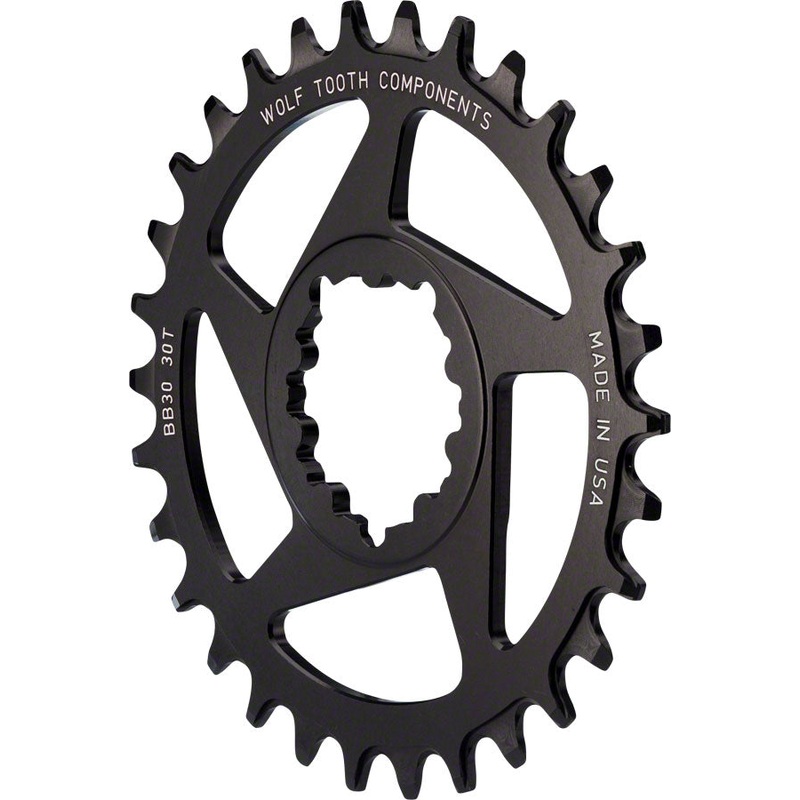 Wolf Tooth Direct Mount Chainring – 32t SRAM Direct Mount Drop-Stop A For BB30 Short Spindle Cranksets 0mm Offset BLK