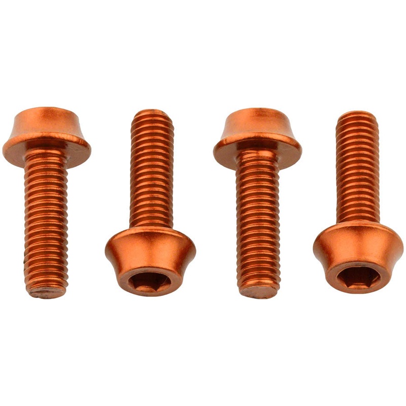 Wolf Tooth Water Bottle Cage Bolts – Set/4 Aluminum Orange