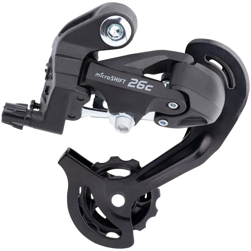 microSHIFT M26C Rear Derailleur – 7/8 Speed Short Cage 13-34t Freewheel BLK
