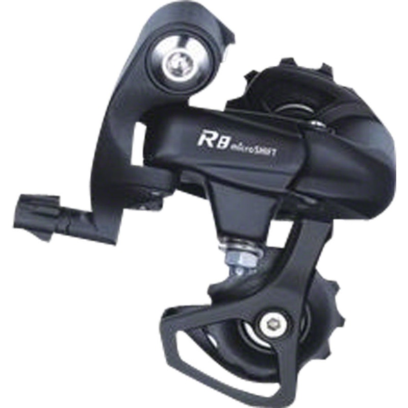 microSHIFT R8 Rear Derailleur – 89 Speed Short Cage Black