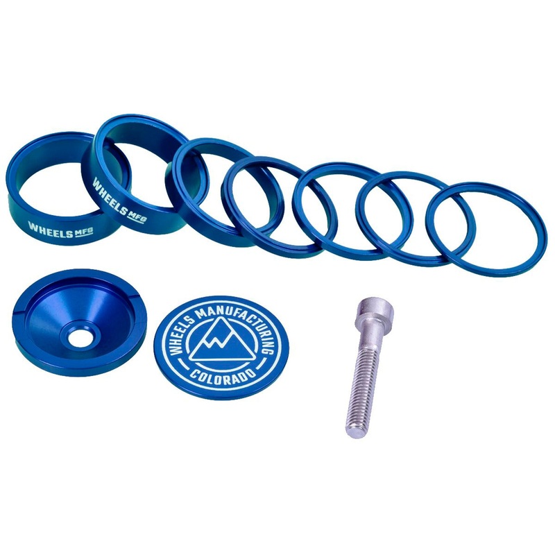 Wheels Manufacturing Pro StackRight Headset Spacer Kit – Blue