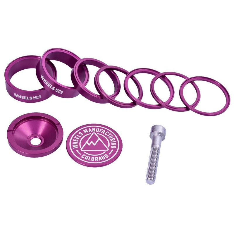Wheels Manufacturing Pro StackRight Headset Spacer Kit – Purple
