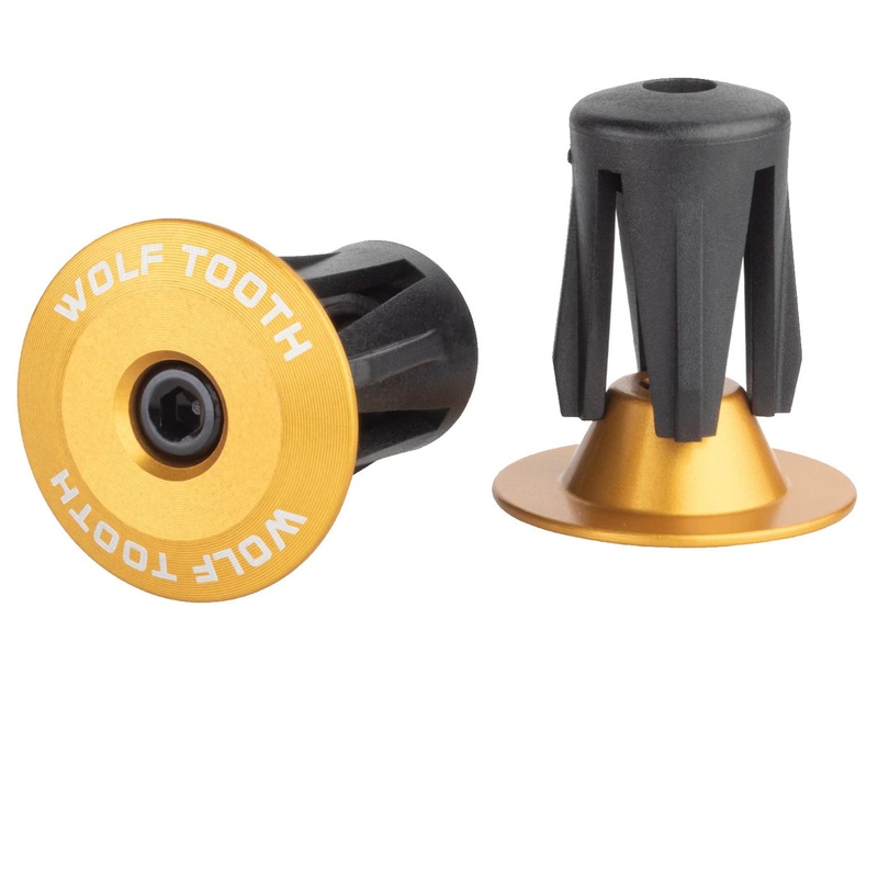 Wolf Tooth Alloy Bar End Plugs – Gold