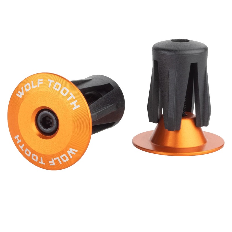 Wolf Tooth Alloy Bar End Plugs – Orange