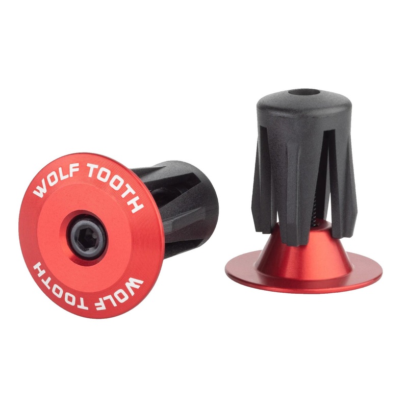 Wolf Tooth Alloy Bar End Plugs – Red