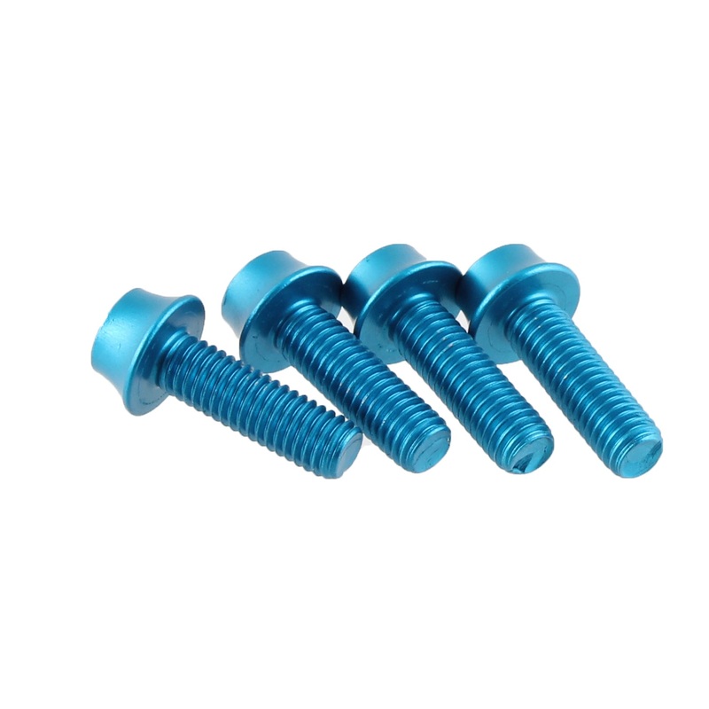 Wolf Tooth Water Bottle Cage Bolts – Set/4 Aluminum Blue