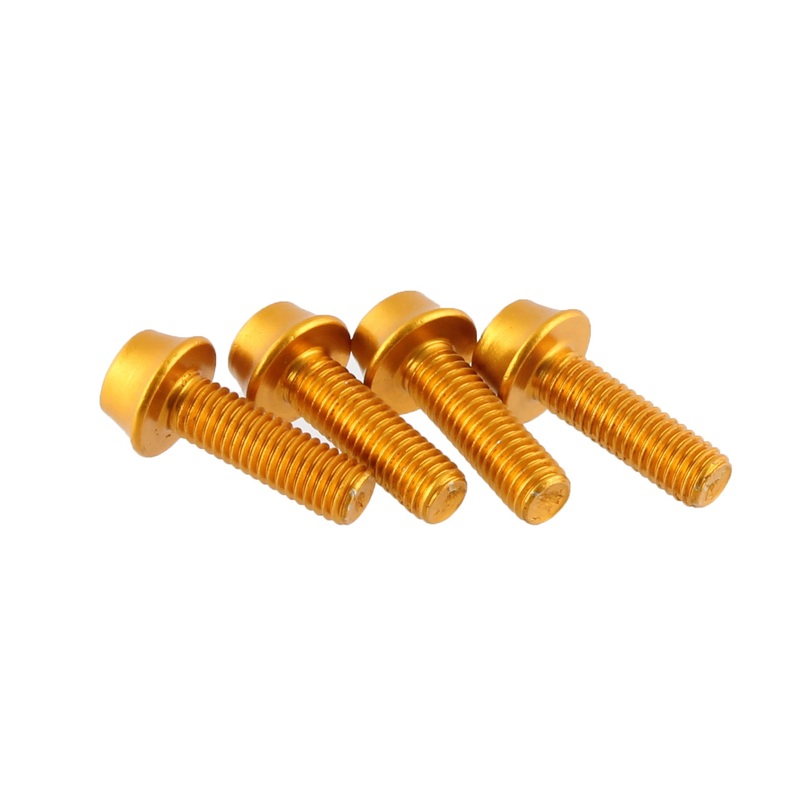 Wolf Tooth Water Bottle Cage Bolts – Set/4 Aluminum Gold