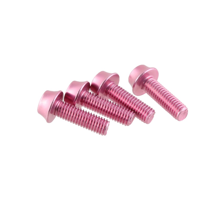 Wolf Tooth Water Bottle Cage Bolts – Set/4 Aluminum Pink